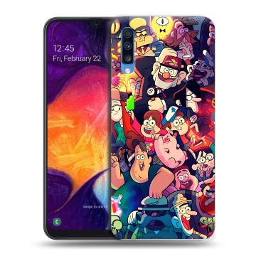Силиконовый противоударный чехол на Samsung Galaxy A70 с принтом Gravity Falls Гравити Фолз Силиконовый противоударный чехол на Samsung Galaxy A70 с принтом Gravity Falls Гравити Фолз