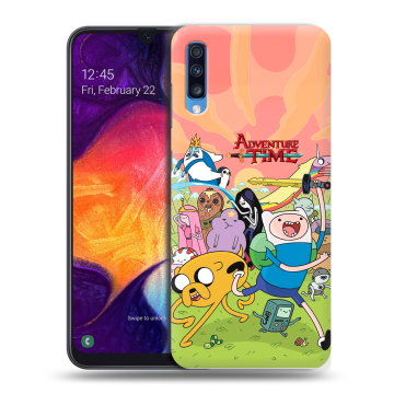 Силиконовый противоударный чехол на Samsung Galaxy A70 с принтом Adventure time Время приключений Силиконовый противоударный чехол на Samsung Galaxy A70 с принтом Adventure time Время приключений