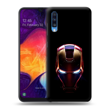 Силиконовый противоударный чехол на Samsung Galaxy A70 с принтом IronMan Железный человек Силиконовый противоударный чехол на Samsung Galaxy A70 с принтом IronMan Железный человек
