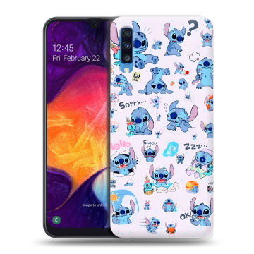 Силиконовый противоударный чехол на Samsung Galaxy A70 с принтом Лило и Стич