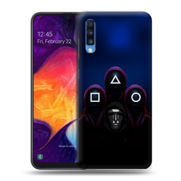 Силиконовый противоударный чехол на Samsung Galaxy A70 с принтом Игра Кальмара Силиконовый противоударный чехол на Samsung Galaxy A70 с принтом Игра Кальмара