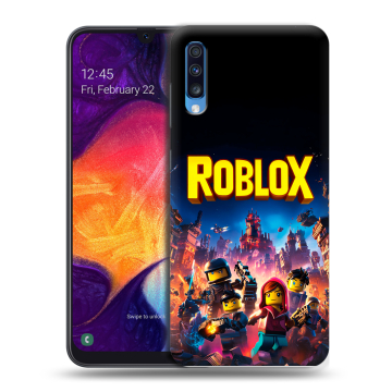 Силиконовый противоударный чехол на Samsung Galaxy A70 с принтом Roblox Роблокс Силиконовый противоударный чехол на Samsung Galaxy A70 с принтом Roblox Роблокс