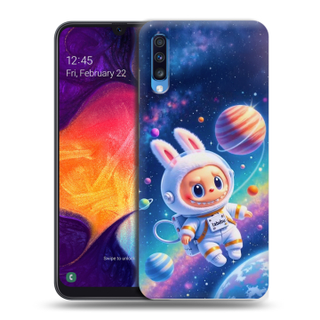 Силиконовый противоударный чехол на Samsung Galaxy A70 с принтом Labubu Лабубу Силиконовый противоударный чехол на Samsung Galaxy A70 с принтом Labubu Лабубу