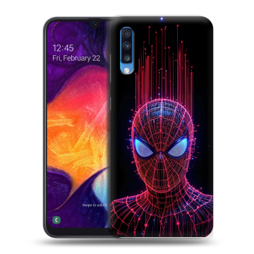 Силиконовый противоударный чехол на Samsung Galaxy A70 с принтом Spiderman Человек паук Силиконовый противоударный чехол на Samsung Galaxy A70 с принтом Spiderman Человек паук