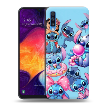 Силиконовый противоударный чехол на Samsung Galaxy A70 с принтом Лило и Стич