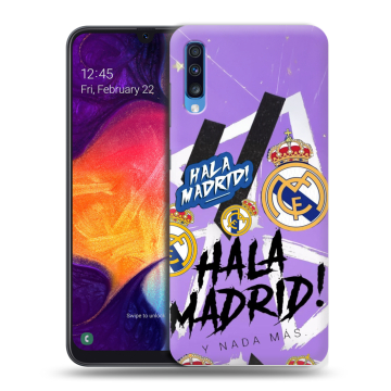 Силиконовый противоударный чехол на Samsung Galaxy A70 с принтом Real Madrid Реал Мадрид Силиконовый противоударный чехол на Samsung Galaxy A70 с принтом Real Madrid Реал Мадрид