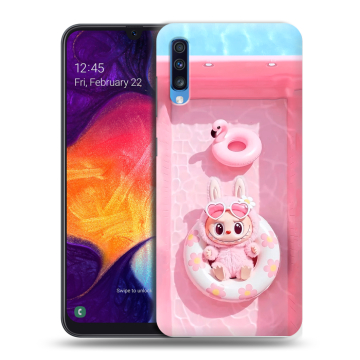 Силиконовый противоударный чехол на Samsung Galaxy A70 с принтом Labubu Лабубу Силиконовый противоударный чехол на Samsung Galaxy A70 с принтом Labubu Лабубу