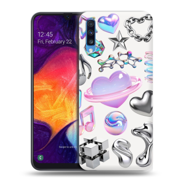 Силиконовый противоударный чехол на Samsung Galaxy A70 с принтом Y2K Силиконовый противоударный чехол на Samsung Galaxy A70 с принтом Y2K