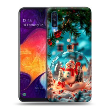 Силиконовый противоударный чехол на Samsung Galaxy A70 с принтом Новый год Силиконовый противоударный чехол на Samsung Galaxy A70 с принтом Новый год