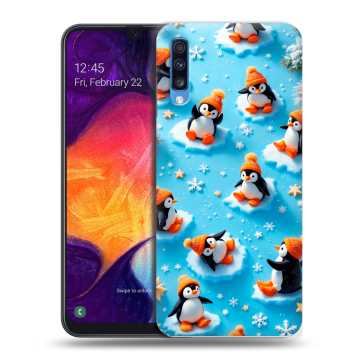 Силиконовый противоударный чехол на Samsung Galaxy A70 с принтом Новый год Силиконовый противоударный чехол на Samsung Galaxy A70 с принтом Новый год