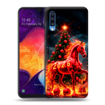 Силиконовый противоударный чехол на Samsung Galaxy A70 с принтом Новый год Силиконовый противоударный чехол на Samsung Galaxy A70 с принтом Новый год