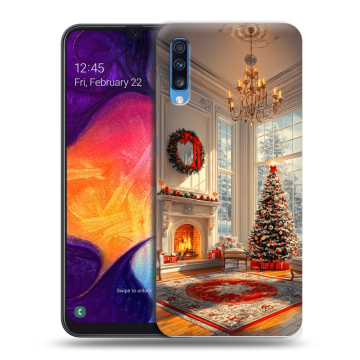 Силиконовый противоударный чехол на Samsung Galaxy A70 с принтом Новый год Силиконовый противоударный чехол на Samsung Galaxy A70 с принтом Новый год