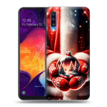 Силиконовый противоударный чехол на Samsung Galaxy A70 с принтом Новый год Силиконовый противоударный чехол на Samsung Galaxy A70 с принтом Новый год