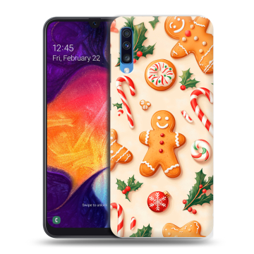 Силиконовый противоударный чехол на Samsung Galaxy A70 с принтом Новый год Силиконовый противоударный чехол на Samsung Galaxy A70 с принтом Новый год