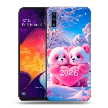 Силиконовый противоударный чехол на Samsung Galaxy A70 с принтом Новый год Силиконовый противоударный чехол на Samsung Galaxy A70 с принтом Новый год