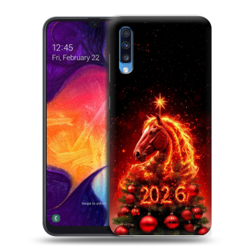 Силиконовый противоударный чехол на Samsung Galaxy A70 с принтом Новый год Силиконовый противоударный чехол на Samsung Galaxy A70 с принтом Новый год
