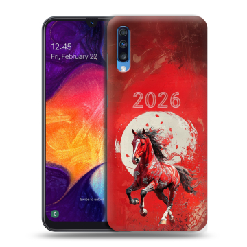 Силиконовый противоударный чехол на Samsung Galaxy A70 с принтом Новый год Силиконовый противоударный чехол на Samsung Galaxy A70 с принтом Новый год
