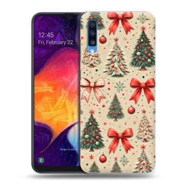 Силиконовый противоударный чехол на Samsung Galaxy A70 с принтом Новый год Силиконовый противоударный чехол на Samsung Galaxy A70 с принтом Новый год