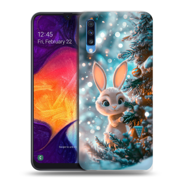 Силиконовый противоударный чехол на Samsung Galaxy A70 с принтом Новый год Силиконовый противоударный чехол на Samsung Galaxy A70 с принтом Новый год