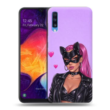 Силиконовый противоударный чехол на Samsung Galaxy A70 с принтом женский Силиконовый противоударный чехол на Samsung Galaxy A70 с принтом женский