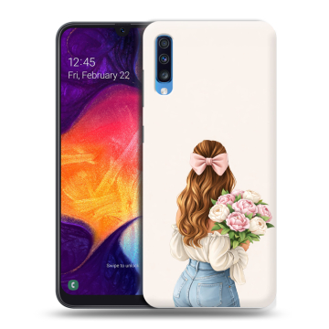 Силиконовый противоударный чехол на Samsung Galaxy A70 с принтом женский Силиконовый противоударный чехол на Samsung Galaxy A70 с принтом женский