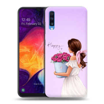 Силиконовый противоударный чехол на Samsung Galaxy A70 с принтом женский Силиконовый противоударный чехол на Samsung Galaxy A70 с принтом женский