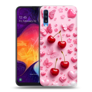 Силиконовый противоударный чехол на Samsung Galaxy A70 с принтом для девочек Силиконовый противоударный чехол на Samsung Galaxy A70 с принтом для девочек