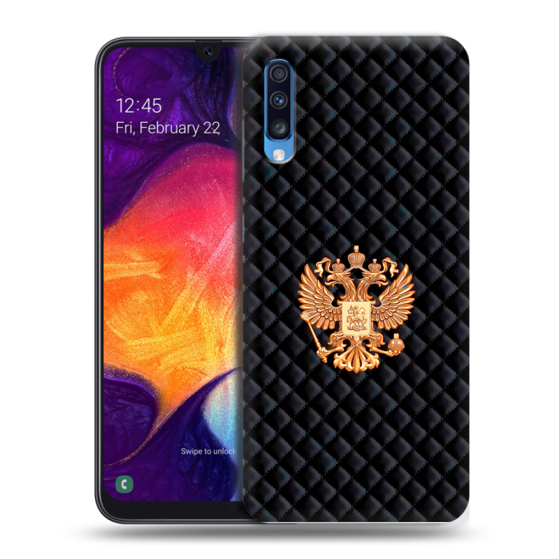 Силиконовый противоударный чехол на Samsung Galaxy A70 с принтом Герб России принт Силиконовый противоударный чехол на Samsung Galaxy A70 с принтом Герб России принт
