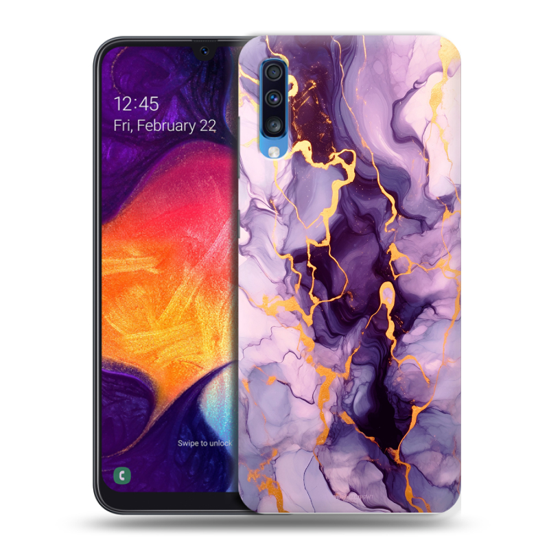 Силиконовый противоударный чехол на Samsung Galaxy A70 с принтом Мрамор Силиконовый противоударный чехол на Samsung Galaxy A70 с принтом Мрамор