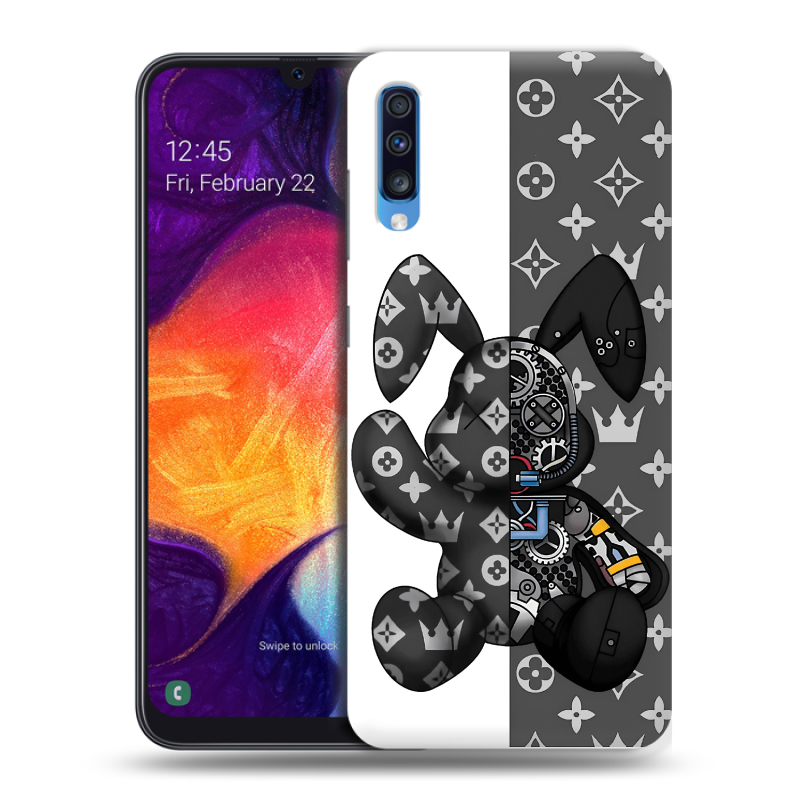 Силиконовый противоударный чехол на Samsung Galaxy A70 с принтом Луи робот Силиконовый противоударный чехол на Samsung Galaxy A70 с принтом Луи робот