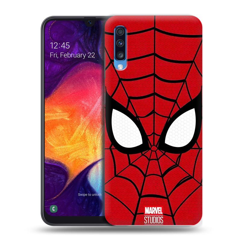 Силиконовый противоударный чехол на Samsung Galaxy A70 с принтом человек паук spiderman Силиконовый противоударный чехол на Samsung Galaxy A70 с принтом человек паук spiderman