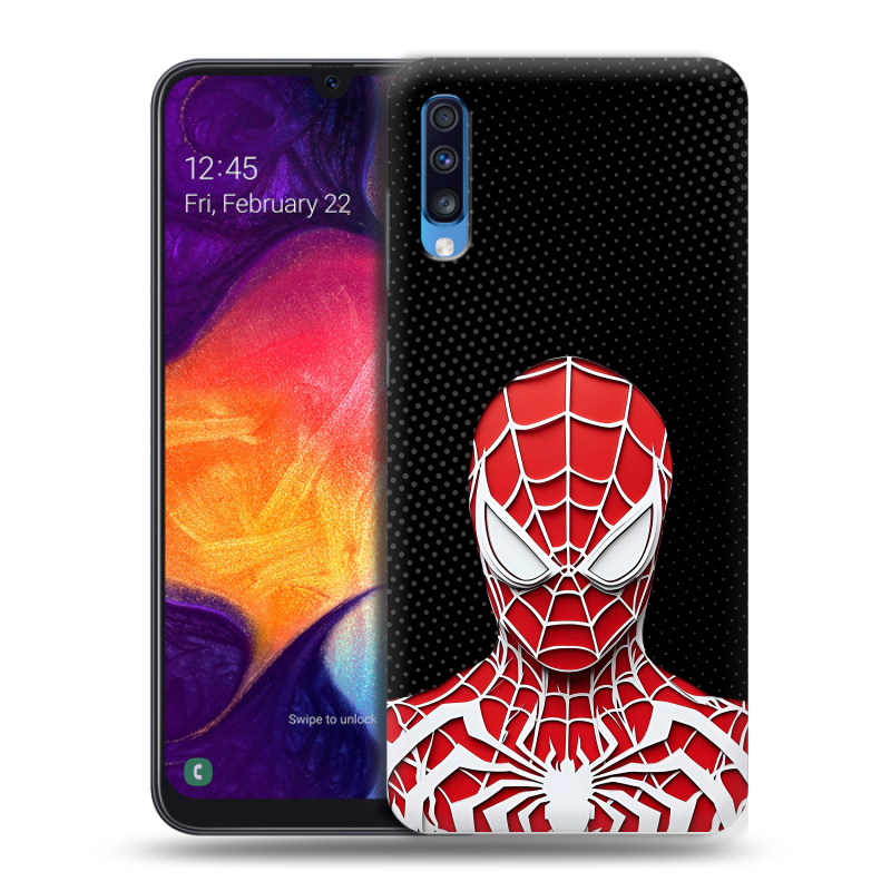 Силиконовый противоударный чехол на Samsung Galaxy A70 с принтом человек паук spiderman Силиконовый противоударный чехол на Samsung Galaxy A70 с принтом человек паук spiderman