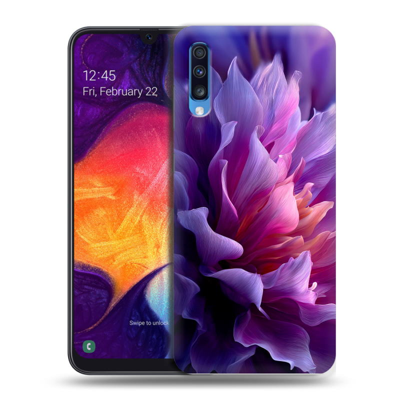 Силиконовый противоударный чехол на Samsung Galaxy A70 с принтом женский цветы Силиконовый противоударный чехол на Samsung Galaxy A70 с принтом женский цветы