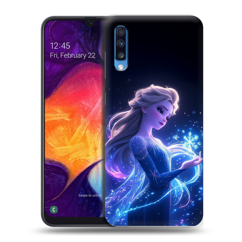 Силиконовый противоударный чехол на Samsung Galaxy A70 с принтом Холодное сердце Frozen Силиконовый противоударный чехол на Samsung Galaxy A70 с принтом Холодное сердце Frozen
