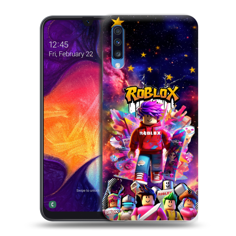 Силиконовый противоударный чехол на Samsung Galaxy A70 с принтом Roblox Роблокс Силиконовый противоударный чехол на Samsung Galaxy A70 с принтом Roblox Роблокс