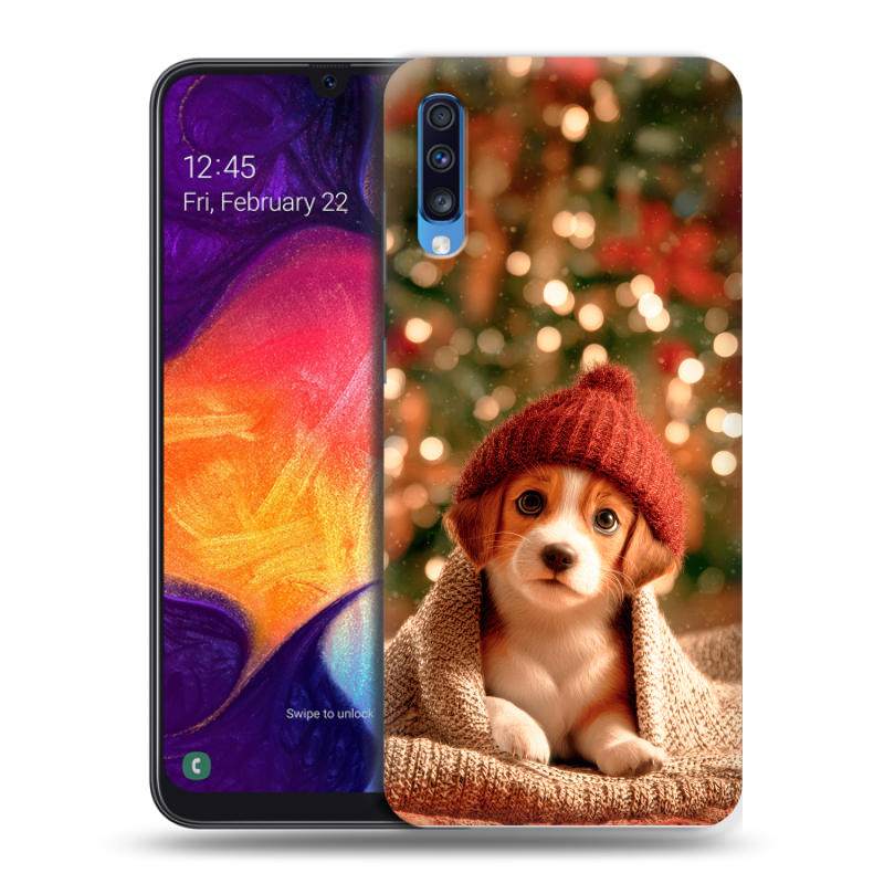 Силиконовый противоударный чехол на Samsung Galaxy A70 с принтом Новый год Силиконовый противоударный чехол на Samsung Galaxy A70 с принтом Новый год