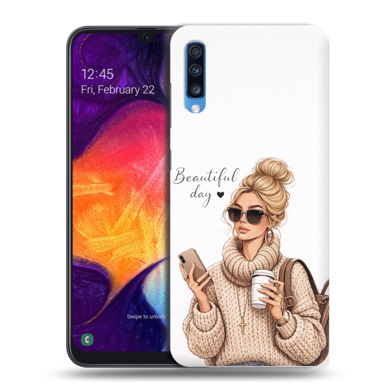 Силиконовый противоударный чехол на Samsung Galaxy A70 с принтом женский Силиконовый противоударный чехол на Samsung Galaxy A70 с принтом женский