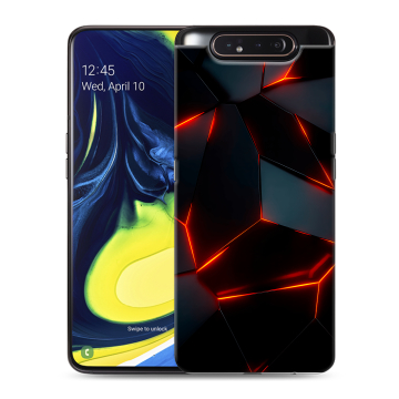 Силиконовый противоударный чехол на Samsung Galaxy A80 с принтом Яркие абстракции Силиконовый противоударный чехол на Samsung Galaxy A80 с принтом Яркие абстракции