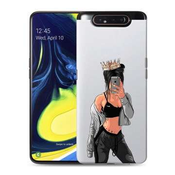 Силиконовый противоударный чехол на Samsung Galaxy A80 с принтом Женские принты Силиконовый противоударный чехол на Samsung Galaxy A80 с принтом Женские принты
