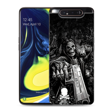 Силиконовый противоударный чехол на Samsung Galaxy A80 с принтом Скелет Силиконовый противоударный чехол на Samsung Galaxy A80 с принтом Скелет