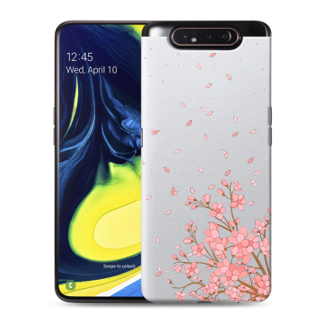 Силиконовый противоударный чехол на Samsung Galaxy A80 с принтом Ветка сакуры Силиконовый противоударный чехол на Samsung Galaxy A80 с принтом Ветка сакуры