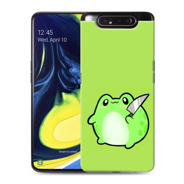 Силиконовый противоударный чехол на Samsung Galaxy A80 с принтом Лягушенок Силиконовый противоударный чехол на Samsung Galaxy A80 с принтом Лягушенок