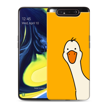 Силиконовый противоударный чехол на Samsung Galaxy A80 с принтом Утка Силиконовый противоударный чехол на Samsung Galaxy A80 с принтом Утка