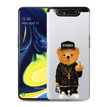 Силиконовый противоударный чехол на Samsung Galaxy A80 с принтом Мишка Силиконовый противоударный чехол на Samsung Galaxy A80 с принтом Мишка