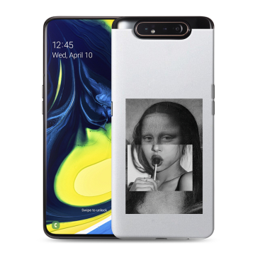 Силиконовый противоударный чехол на Samsung Galaxy A80 с принтом Мона Лиза Силиконовый противоударный чехол на Samsung Galaxy A80 с принтом Мона Лиза
