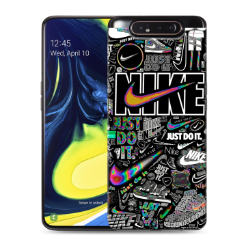 Силиконовый противоударный чехол на Samsung Galaxy A80 с принтом Найк