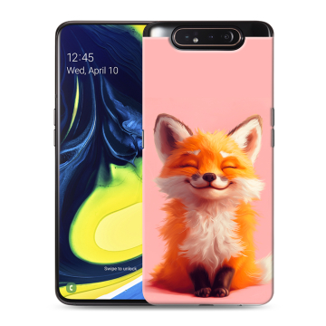 Силиконовый противоударный чехол на Samsung Galaxy A80 с принтом милая лиса Силиконовый противоударный чехол на Samsung Galaxy A80 с принтом милая лиса