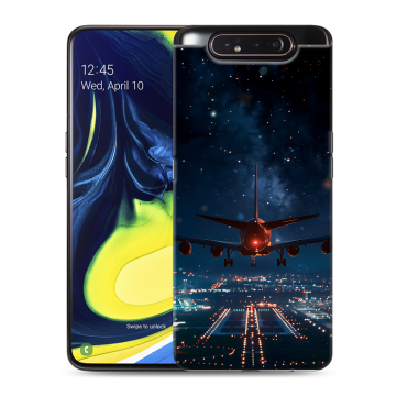 Силиконовый противоударный чехол на Samsung Galaxy A80 с принтом самолет Силиконовый противоударный чехол на Samsung Galaxy A80 с принтом самолет