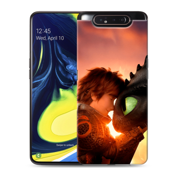 Силиконовый противоударный чехол на Samsung Galaxy A80 с принтом Как приручить дракона Силиконовый противоударный чехол на Samsung Galaxy A80 с принтом Как приручить дракона