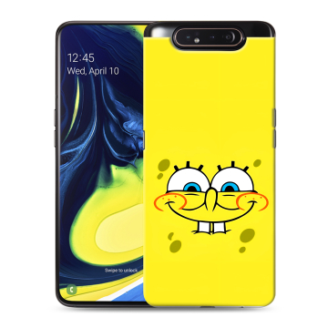 Силиконовый противоударный чехол на Samsung Galaxy A80 с принтом спанчбоб спанч боб Силиконовый противоударный чехол на Samsung Galaxy A80 с принтом спанчбоб спанч боб